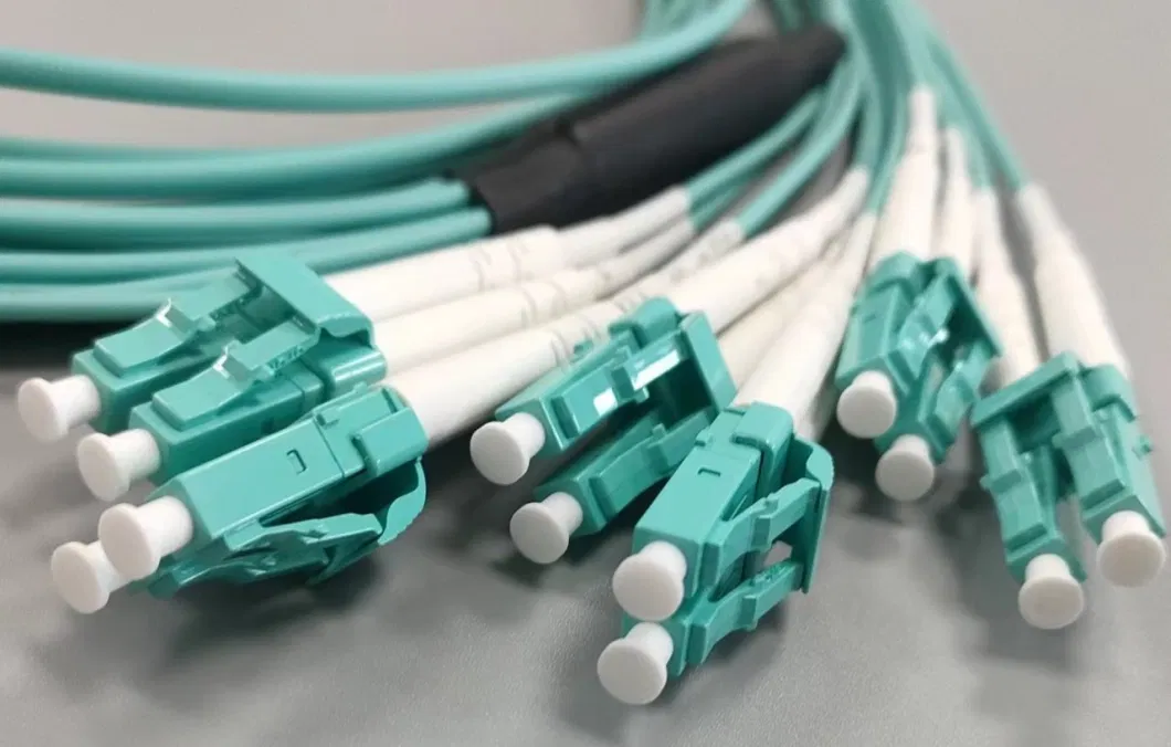 MPO Fanout 6LC Duplex Multi Mode Fiber Optic Patchcord