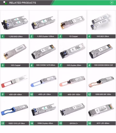 Module duplex SFP Stm16 2.5g 2km 1310nm LC Ddm SMF SFP